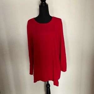 Chicos crimson tunic size large (Chicos size 2) NWT